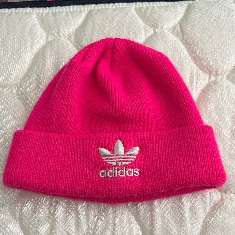 Adidas Hot Pink Knit Beanie